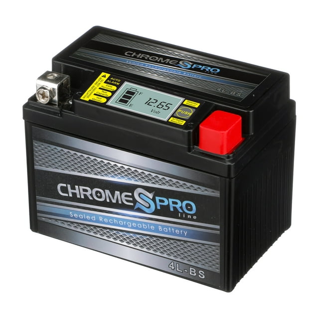 Chrome Pro Battery Ytx4L-Bs High Performance Igel Replaces Es-4Lbs Everstart Battery - Maintenance Free - Igel Battery