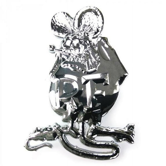 Chrome Rat Fink Metal Emblem Car Badge for Ford Chevrolet Truck Hot Rod