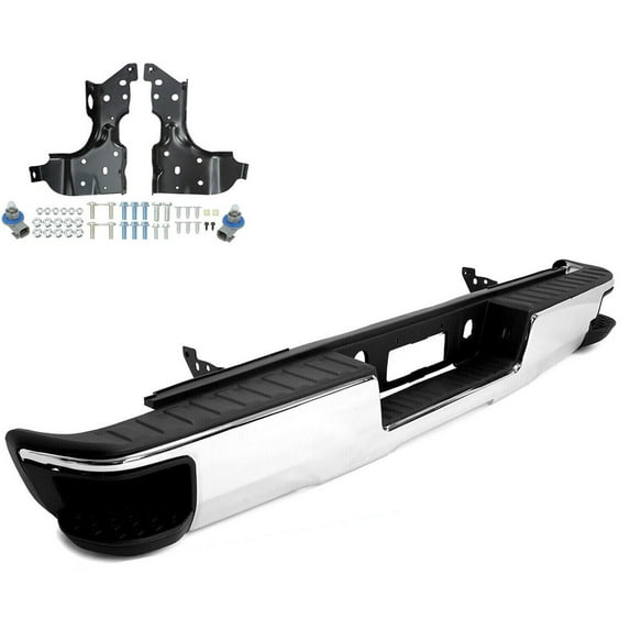Chrome Rear Bumper Assembly For 2014-2018 Silverado 1500 2014-2018 Sierra 1500