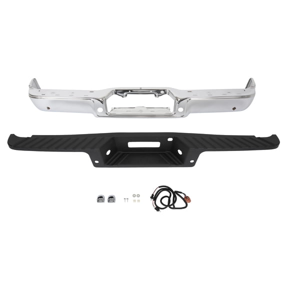 Chrome Rear Step Bumper Assembly W/ Sensor Holes For Ford F-150 2006-2008
