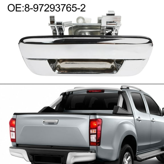 Chrome Rear Tailgate Handle For Isuzu D-Max For RODEO 2.5TD 3.0TD 2003-2012 No Lock Type Exterior Door Part Rust-Resistant Finish Custom Fit Easy For ACCESS Simple Installation For Pickup Upgrade