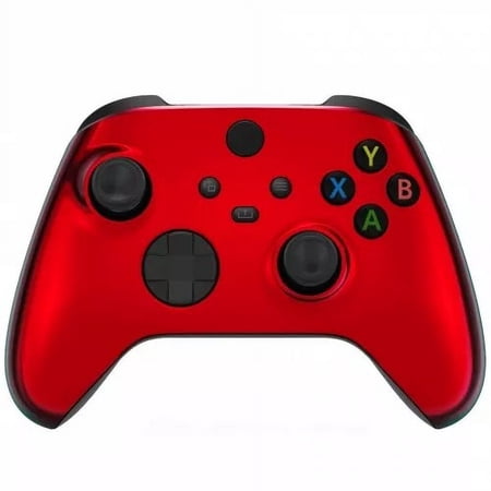 Chrome Red One X UN-MODDED Custom Controller Unique Design (with 3.5 jack)