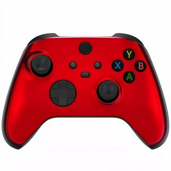 Chrome Red One X UN-MODDED Custom Controller Unique Design (with 3.5 jack)