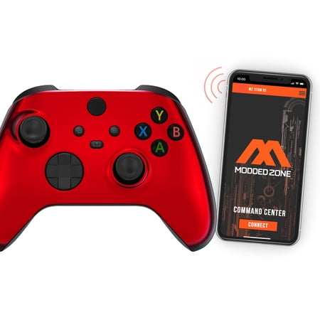 "Chrome Red" Xbox One X SMART Custom Rapid Fire Modded Controller.FPS mods. COD Warzone