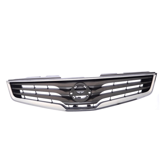 Chrome Shell With Black Insert Front Grille For Nissan Sentra 10-12 BASE/S/SL