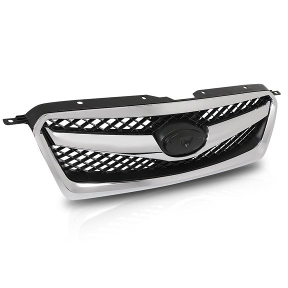Chrome Shell w/ Black Insert Plastic Front Grille Fit For 2010-2012 Subaru Legacy