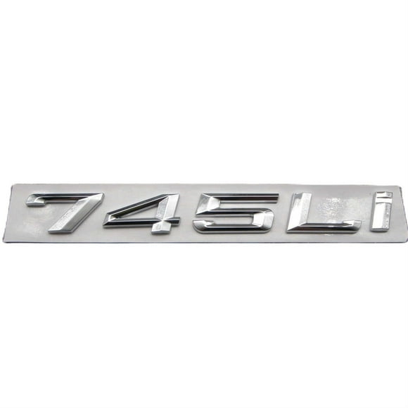 Chrome Shiny Silver ABS Number Letter Word Car Trunk Badge Emblem Letter Decal Sticker Compatible With BMW 7 Series 745Li Legendary