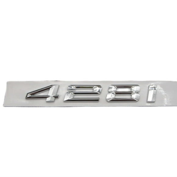 Chrome Shiny Silver ABS Number Letters Word Car Trunk Badge Emblem Decal Sticker Fit For BMW 4 Series 428i Legendary