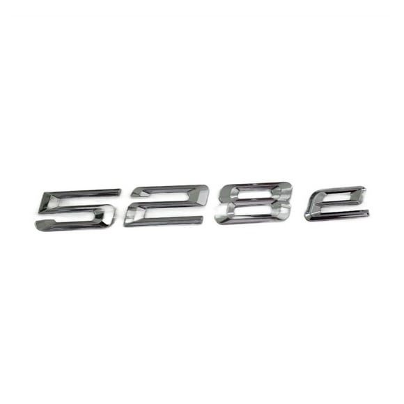 Chrome Shiny Silver ABS Number Letters Word Car Trunk Badge Emblem Emblems Decal Sticker Fit For BMW 5 Series 528e