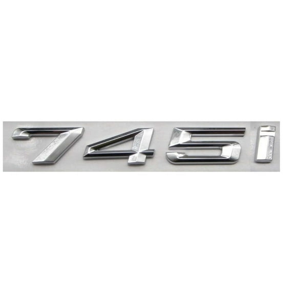 Chrome Shiny Silver ABS Number Letters Words Car Trunk Badge Emblem Letter Decal Sticker Fit For BMW 7 Series 745i Legendary