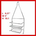 thumbnail image 1 of Chrome Shower Head Caddy Shelf for Bathroom - Storage Holder, Organizer Rack (2 Suction Cups Included), 1 of 4