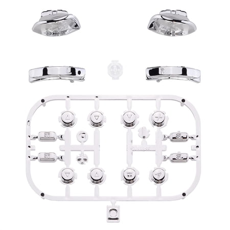 Chrome Silver ABXY Direction Key SR SL L R ZR ZL Trigger w/Tools for Nintendo Switch/OLED Joycon