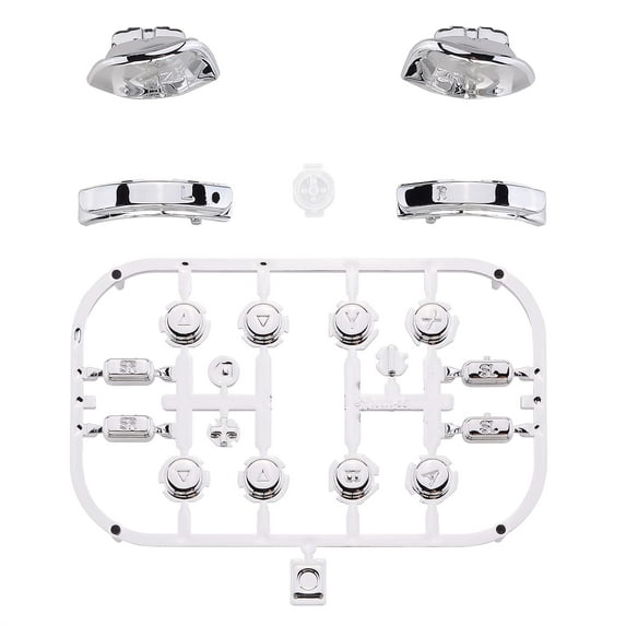 Chrome Silver ABXY Direction Key SR SL L R ZR ZL Trigger w/Tools for Nintendo Switch/OLED Joycon
