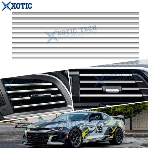 Chrome Silver Interior Air Outlet Strip Cover Accessories For Chevrolet Camaro