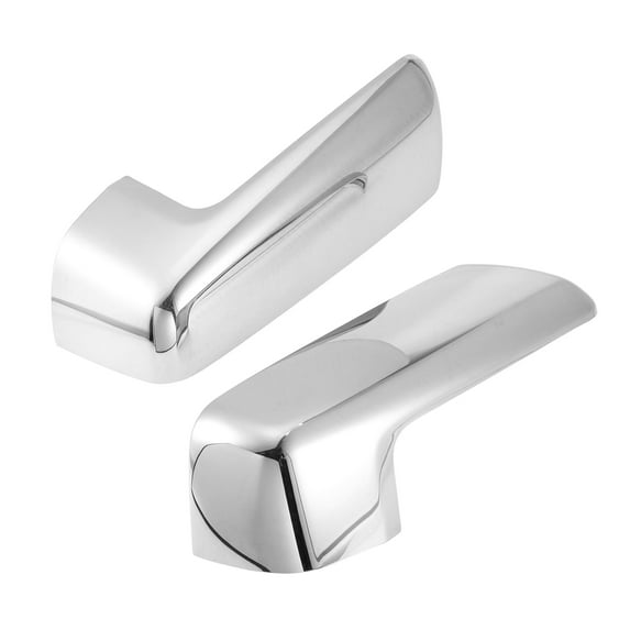 Chrome Silver Stick-On Replacement Mirror Cap Covers for Chevrolet Silverado 1500 for GMC Sierra 1500 2019-2024 Mirror Cover LH & RH Side Door Exterior Rearview Mirror Cap Trim