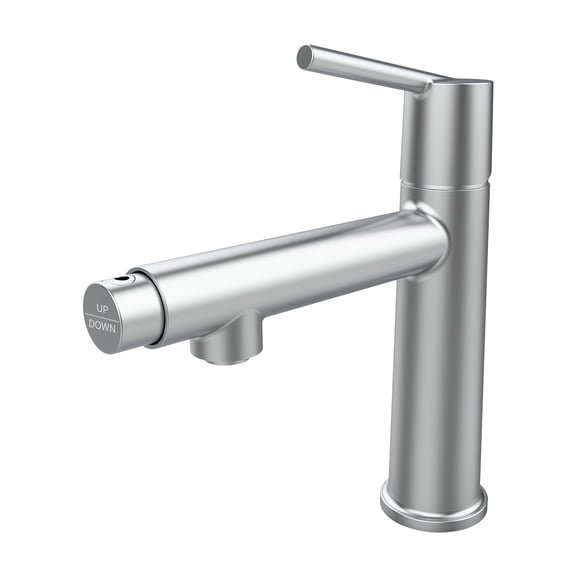 Chrome Single Handle Bathroom Faucet for 1 or 3 Holes ,Fountain and Flow
