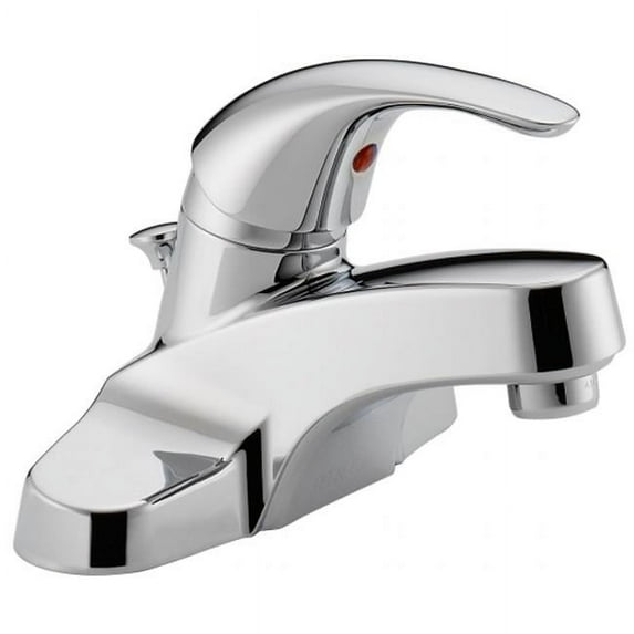 Chrome Single Handle Lavatory Faucet With Plastic Pop Up