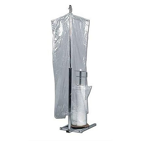 Chrome Single Roll Garment Bag Rack