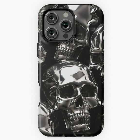 Chrome Skeletons Phone Case for iPhone 16 15 14 13 12 11 Pro Max M5905389