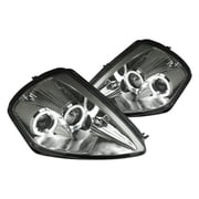 Chrome & Smoke LED Dual Halo Projector Headlights for 2000-2005 Mitsubishi Eclipse