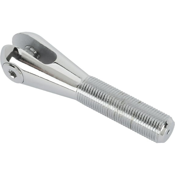 Chrome Smoothie Clevis, 5/8 RH Thread, 3/8 Slot & Hole