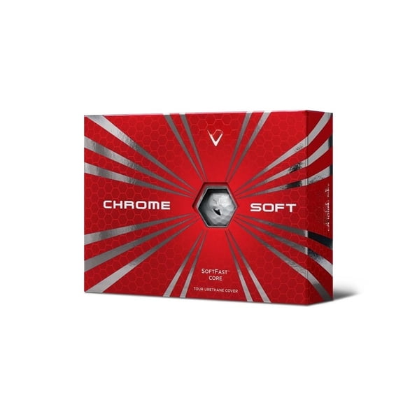 Chrome Soft Golf Balls 12pk: Urethane Shell Rubber Fill