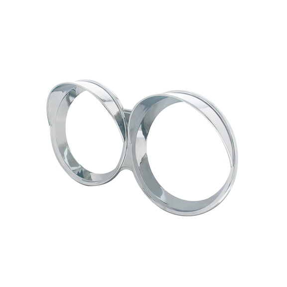 Chrome Speed/Tachometer Gauge Bezel with Visor fits Various 2006-2020 Fits Kenworth