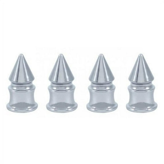 Chrome Spike, Custom Valve Stem Caps, Fits Standard Tires And Wheels, Set of 4