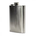 thumbnail image 1 of Chrome Stainless Steel Premium Portable Hip Flask 8oz, 1 of 11