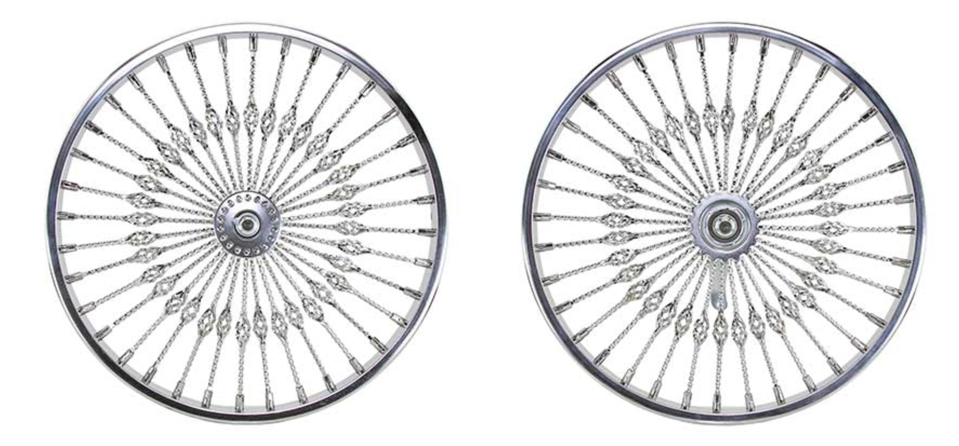 lowrider bicycle wheels Micargi WH-TH9526140C-CP 26in Mirror Electroplating Wheel Set with Coaster Brake Plastic *Color Lowrider Bicycle Wheels 144 Spoke