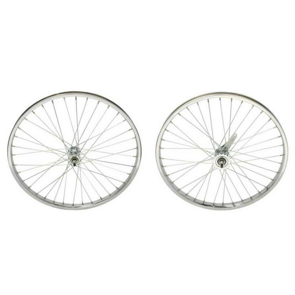 Chrome Steel 24" by 1.75 Wheel Set. Front and Back Coaster Wheel.