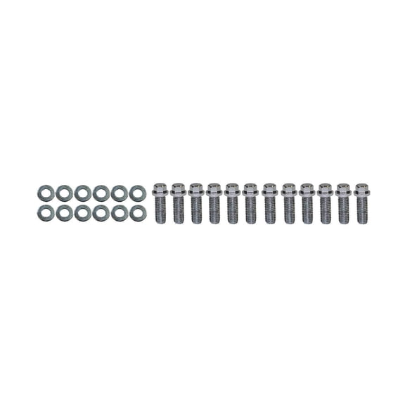 Chrome Steel Intake Manifold Bolt Kit for Chevy Small Block