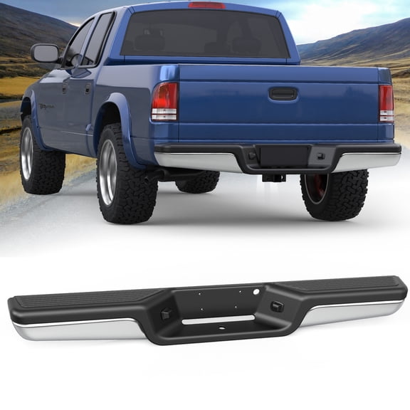 Chrome Steel Rear Step Bumper Assembly For 1997-2004 Dodge Dakota 55295665