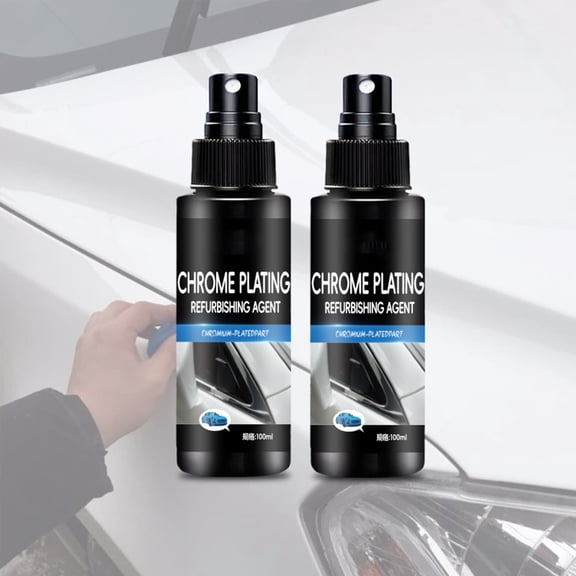 Chrome Surface Restorer Spray, Metal Polish And Rust Removal Treatment, Oxidation Protection Mirror Shine Enhancement Surface Refinishing And Decorative Trim Maintenance