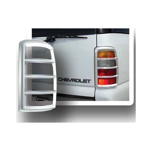 Chrome Tail Light Bezels 2Pc Fits Chevy Suburban Tahoe GMC Yukon TL40198 QAA