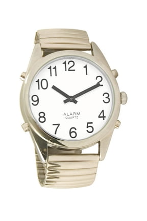 Chrome Talking Extra-Large Face Watch - Exp Band - Unisex