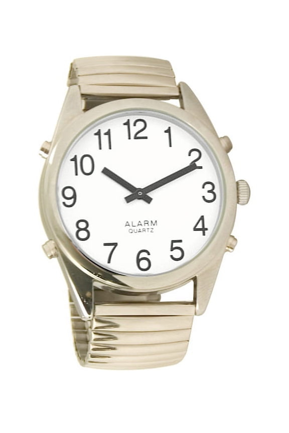 Chrome Talking Extra-Large Face Watch - Exp Band - Unisex