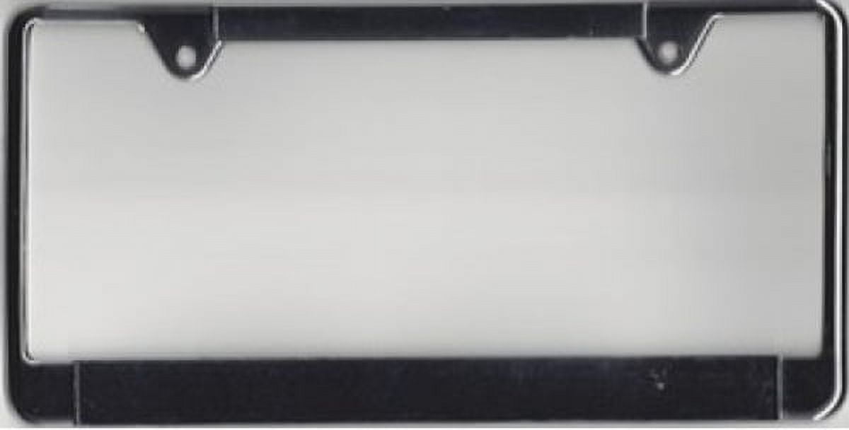 Chrome Thin Top Double Panel License Frame  10 pk
