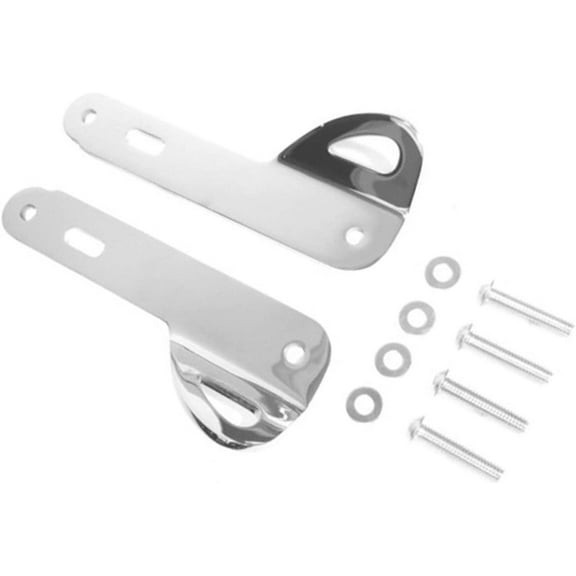 Chrome Tie Down Ring Clip Rings Set Bracket Mount Hardware Kit Harley Davidson Touring Street Glide Special Electra Ultra Classic Limited Low CVO ref 93500011 Strap Brackets Secure Trailer Hauling