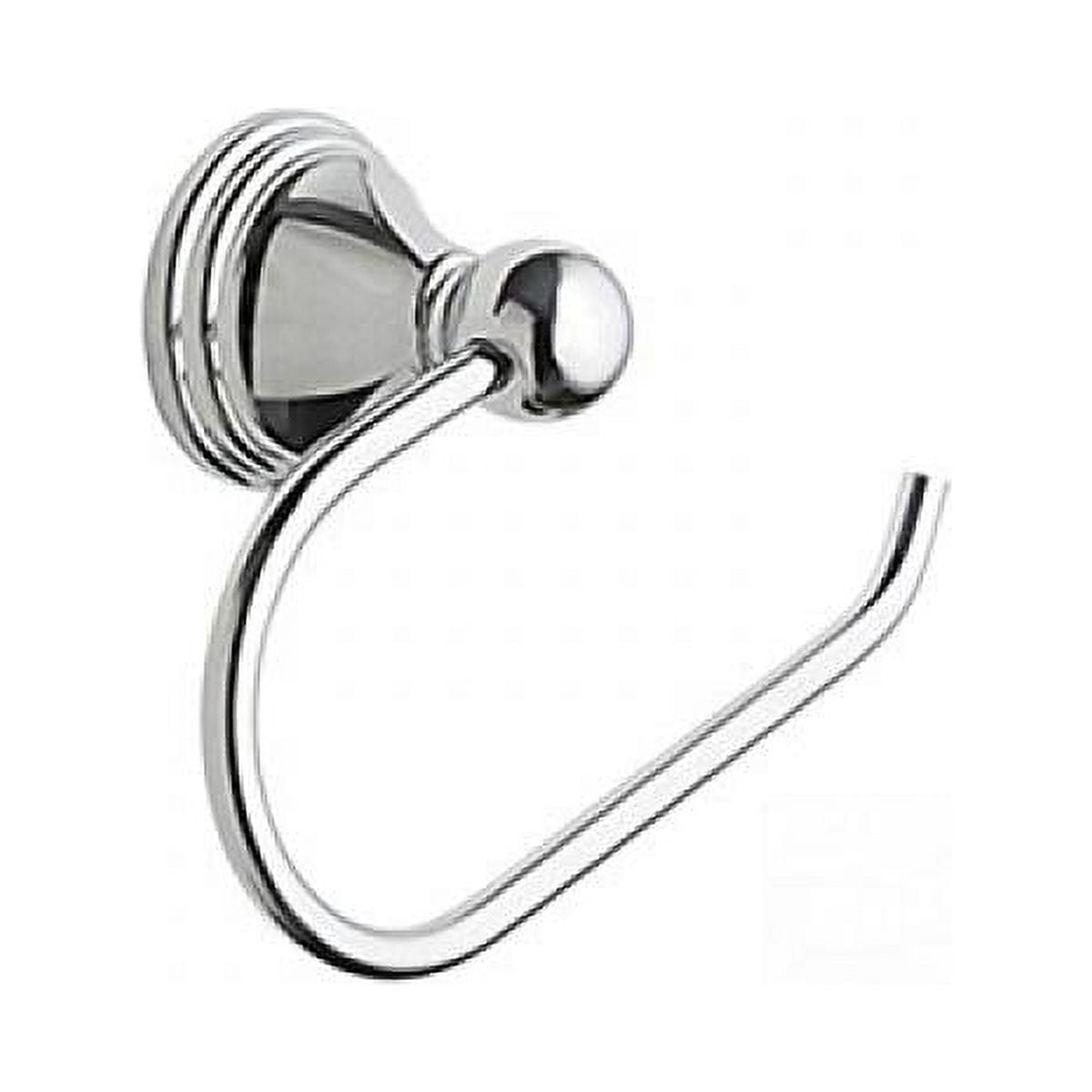 Chrome Toilet Paper Holder Easy Screw on Vanity or Bathroom Tissue roll