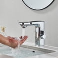 thumbnail image 1 of Chrome Touchless Bathroom Faucet Automatic Sensor Sink Vanity Mixer Faucet 1Hole, 1 of 13