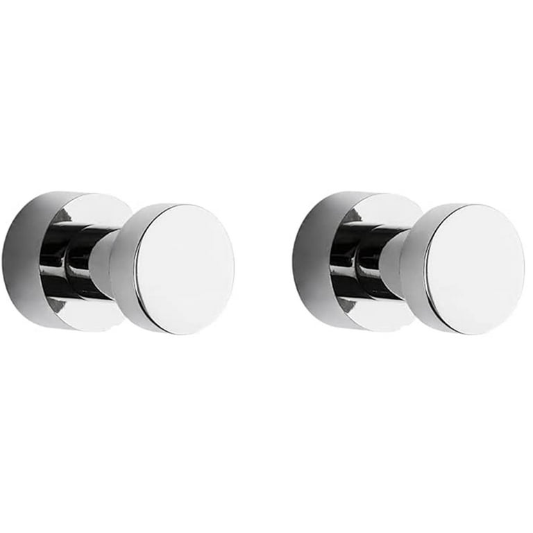 Chrome Towel Hooks, Pack Rustproof Metal Wall Hooks, Self