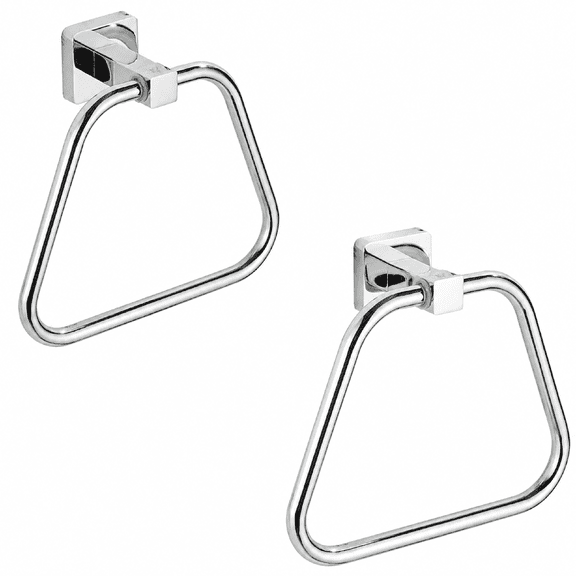 Chrome Towel Ring for Bathroom and Kitchen Wall Mount Stainless Steel 2 Count