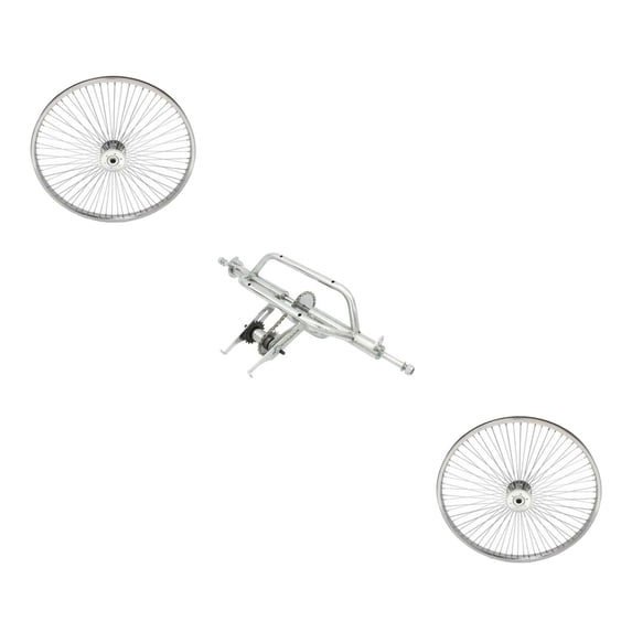 24 Inch Conversion Kit Chrome Trike Conversion Kit for 24 inch Bicycle. Comes with Two Chrome ...