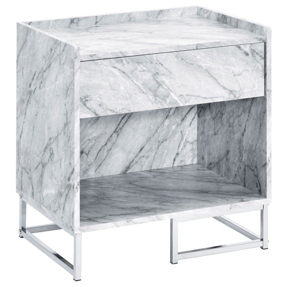 Chrome Trimmed Table/Store Living Room Necessities/1/2 Extension Glide Drawer