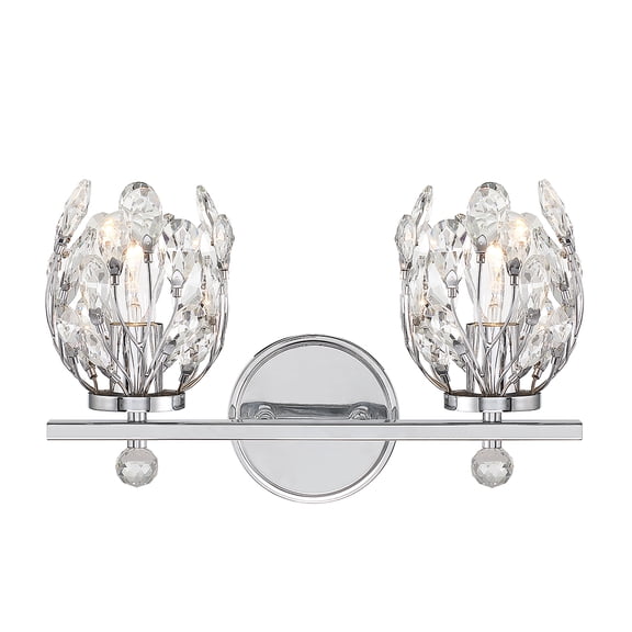 Chrome Two Light Bathroom Vanity from the Moreno Collection