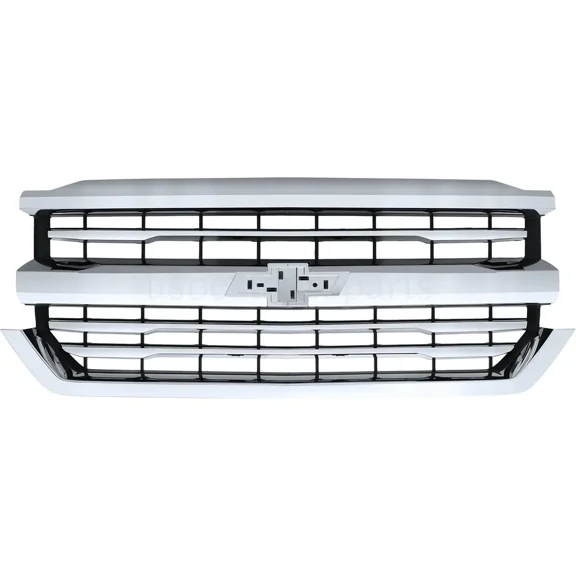 Chrome Upper Bumper Grille Grill For 2016 2017 2018 Chevrolet Silverado 1500