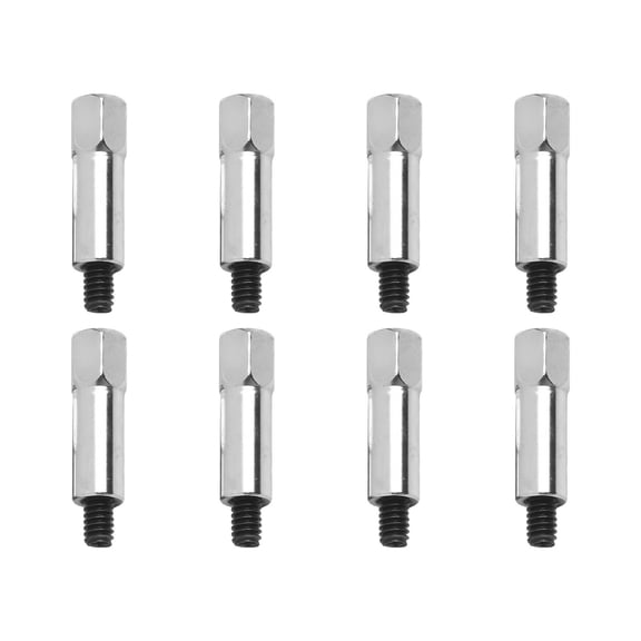 Chrome Valve Cover Bolts Stud Kit Hex Head With for PHILLIPS End For Chevy For SBC 283 305 327 350 383 400 Engines 1/4 Inch 20 Thread Pitch 1 3/8 Inch Length Set Of 8 Fasteners For Small