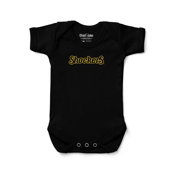 Newborn & Infant Chad & Jake Black Wichita State Shockers Script Logo Bodysuit