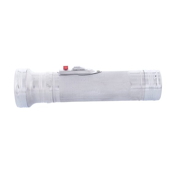 Chrome Vintage Style LED Flashlight 50 Lumens Glass Lens Morse Code Button 1 Unit